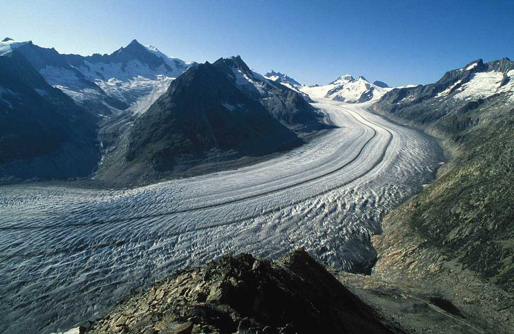 The Aletsch Glacier in Switzerland